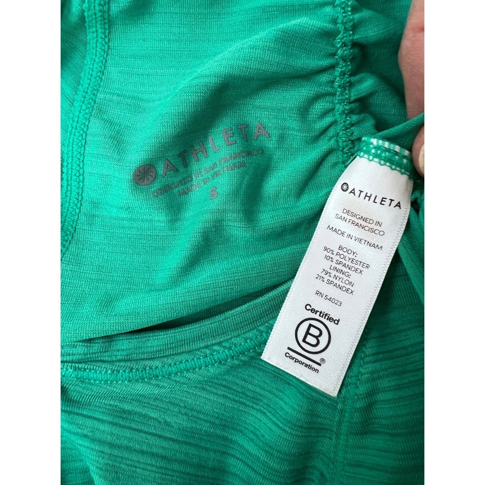 Athleta Rashguard Women Small Teal Excellent Pacifica Illume Long Sleeve Zip - Picture 8 of 9